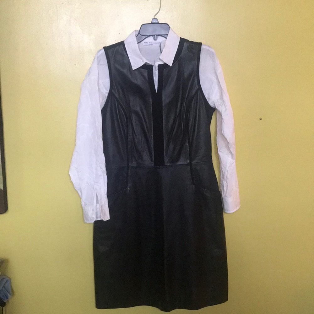 Halogen leather dress